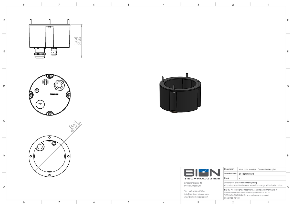 tellus point round xs connection box